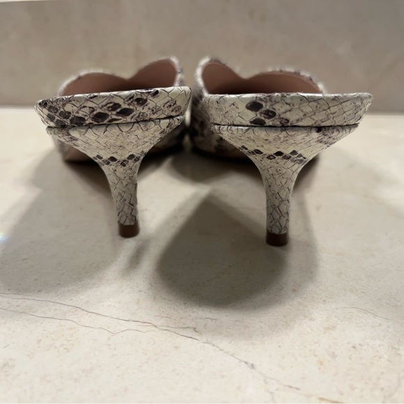 Schutz women’s Charla stone embossed snakeskin leather mules. - Picture 5 of 6